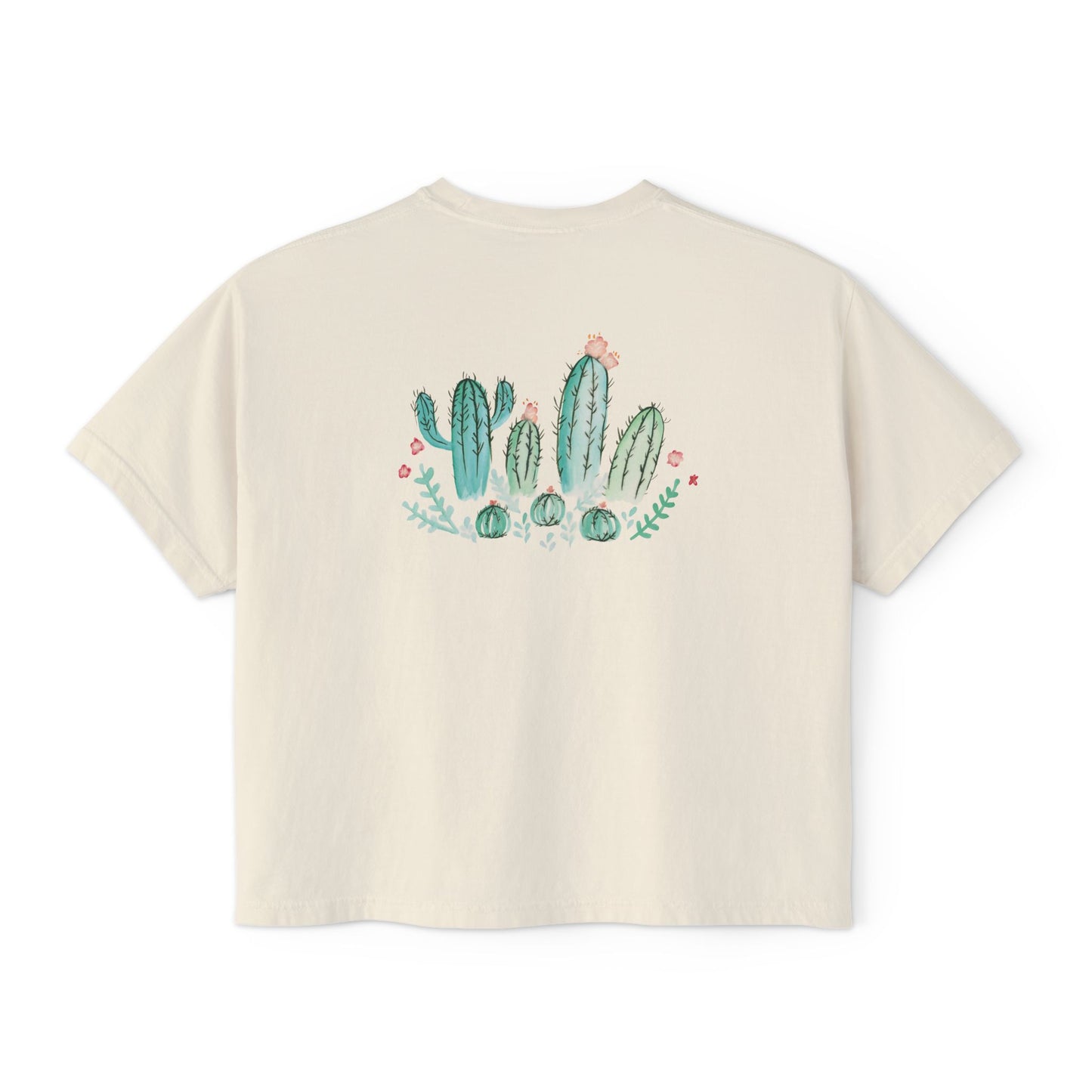 Watercolor Cactus 🌵Designed by Ciera Sommer | Women's Boxy Tee