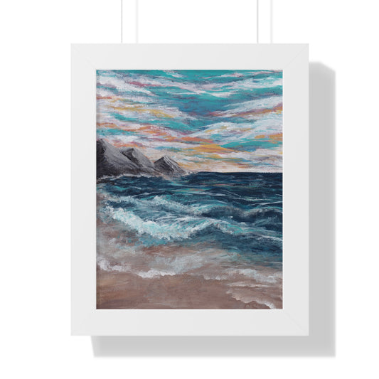 Beach Scene Framed Art Print