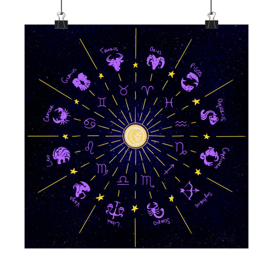 Astrology Themed Vertical Posters, Zodiac Wall Art, Celestial Decor, Horoscope Prints, Gift for Astrology Lovers