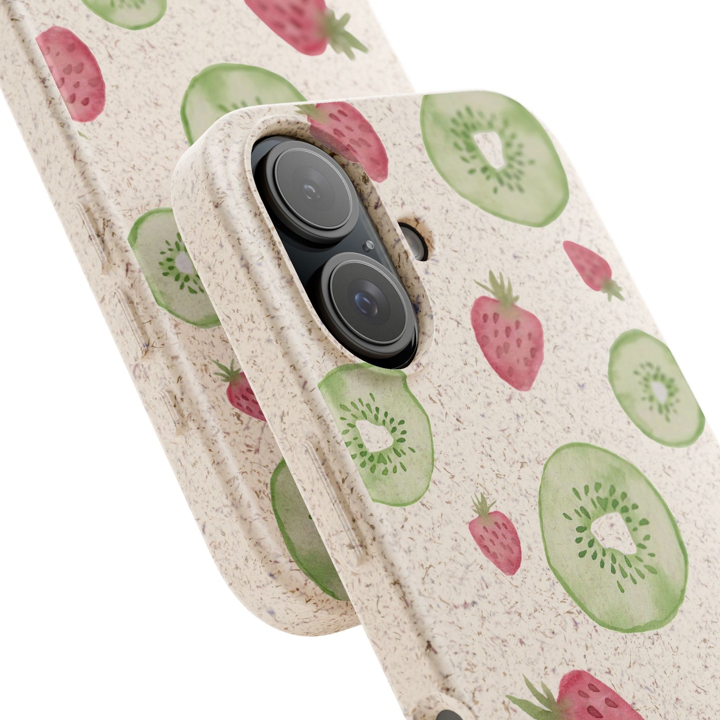 Strawberry Kiwi Biodegradable Phone Case - Watercolor Design by Ciera Sommer
