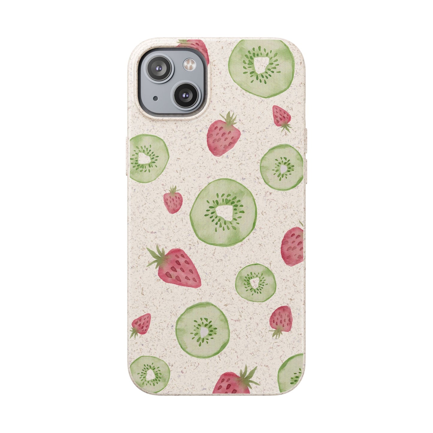 Strawberry Kiwi Biodegradable Phone Case - Watercolor Design by Ciera Sommer