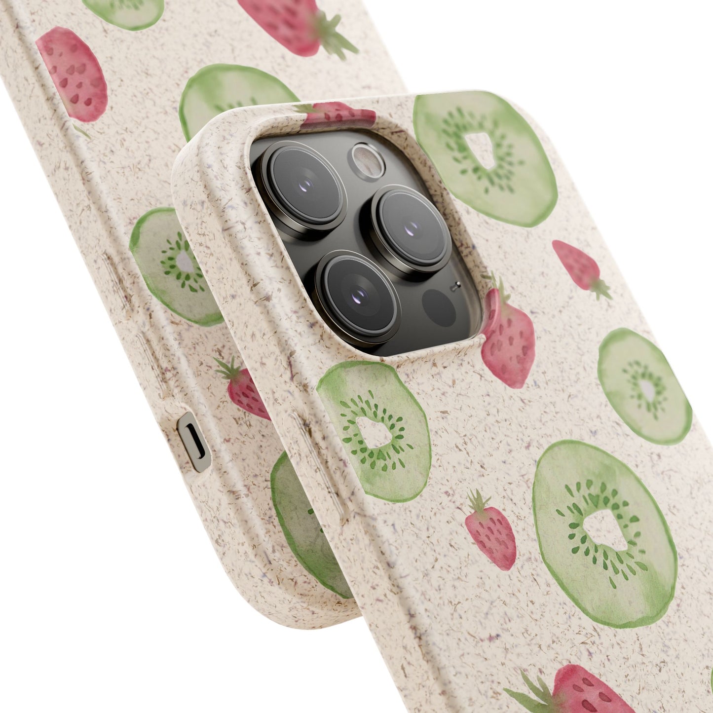 Strawberry Kiwi Biodegradable Phone Case - Watercolor Design by Ciera Sommer