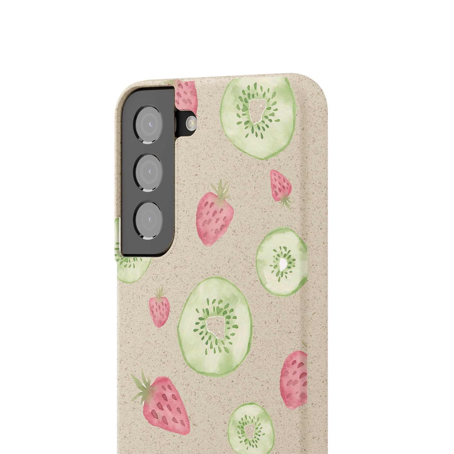 Strawberry Kiwi Biodegradable Phone Case - Watercolor Design by Ciera Sommer