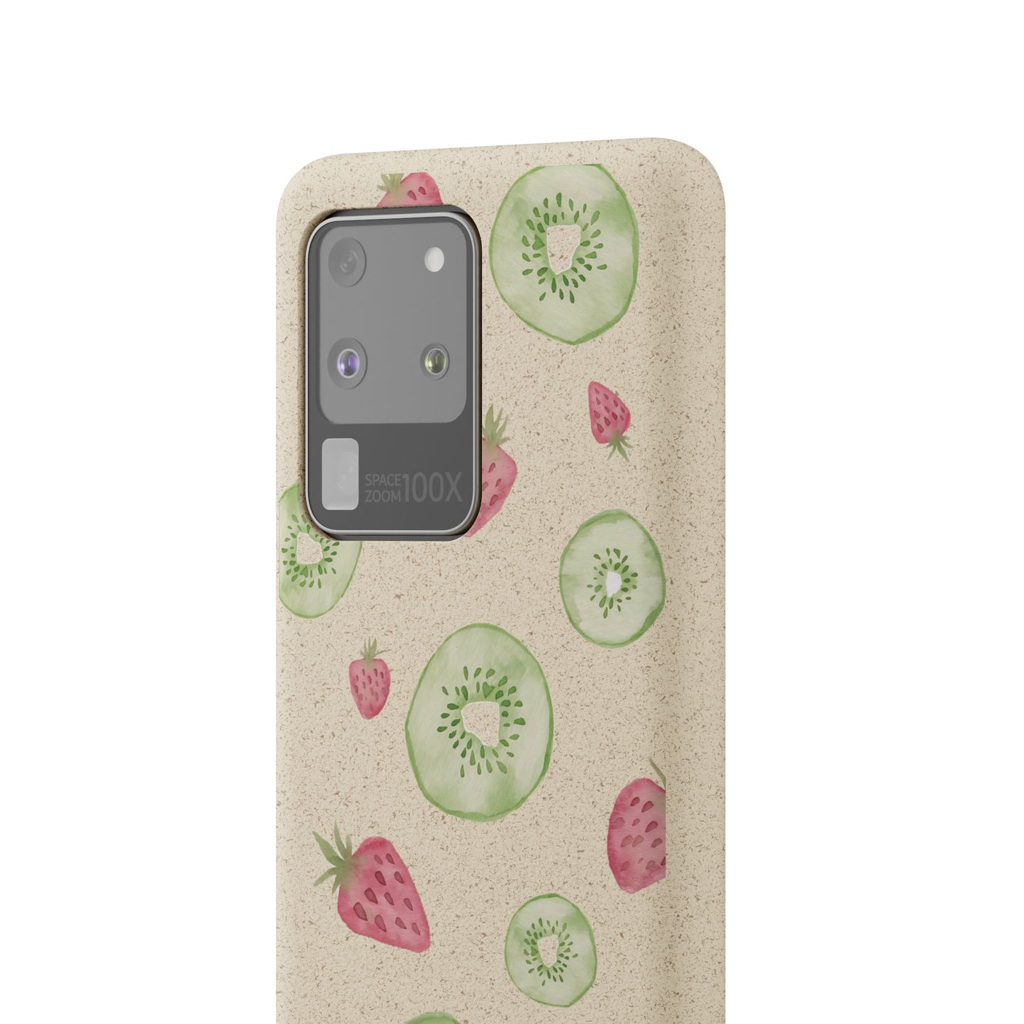 Strawberry Kiwi Biodegradable Phone Case - Watercolor Design by Ciera Sommer