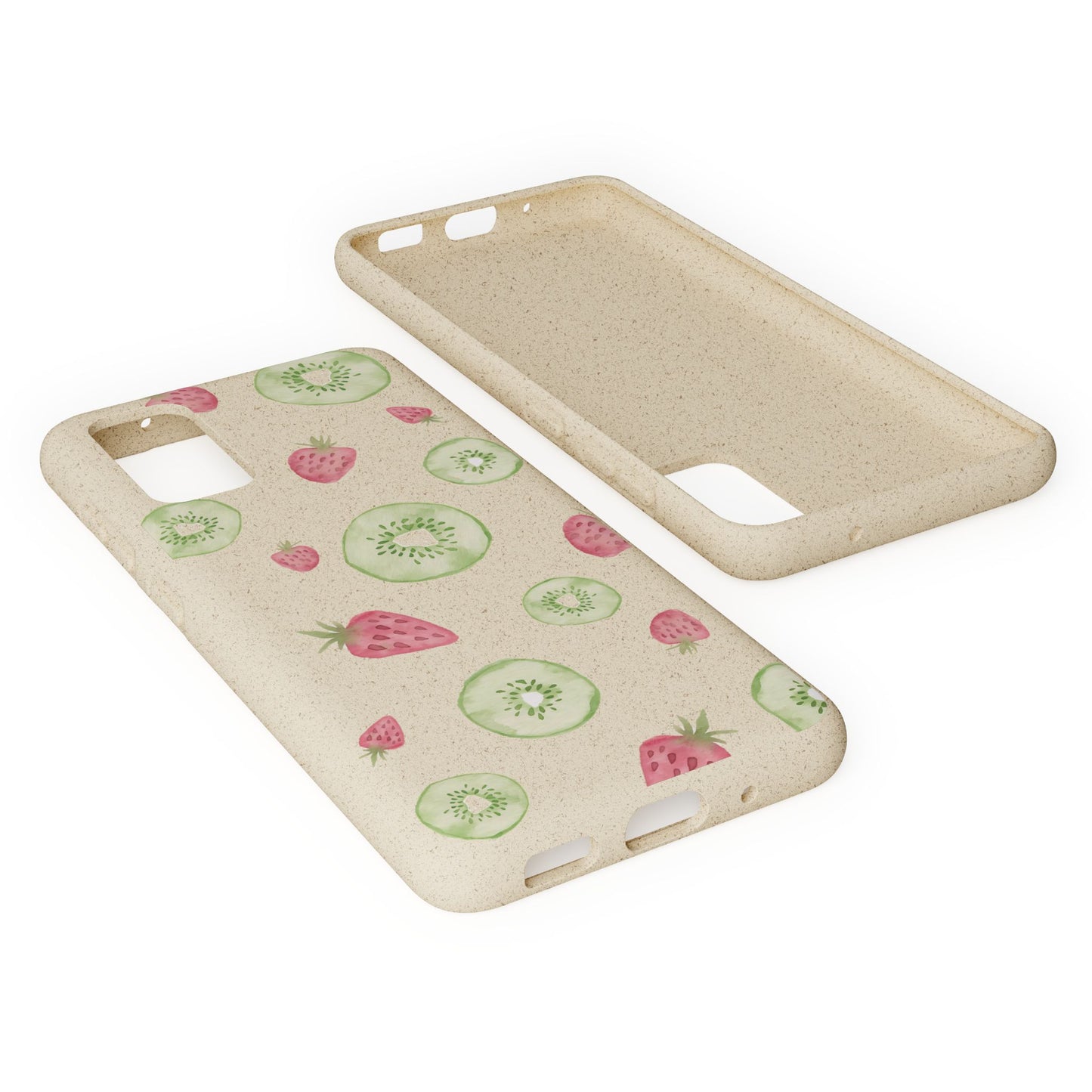 Strawberry Kiwi Biodegradable Phone Case - Watercolor Design by Ciera Sommer