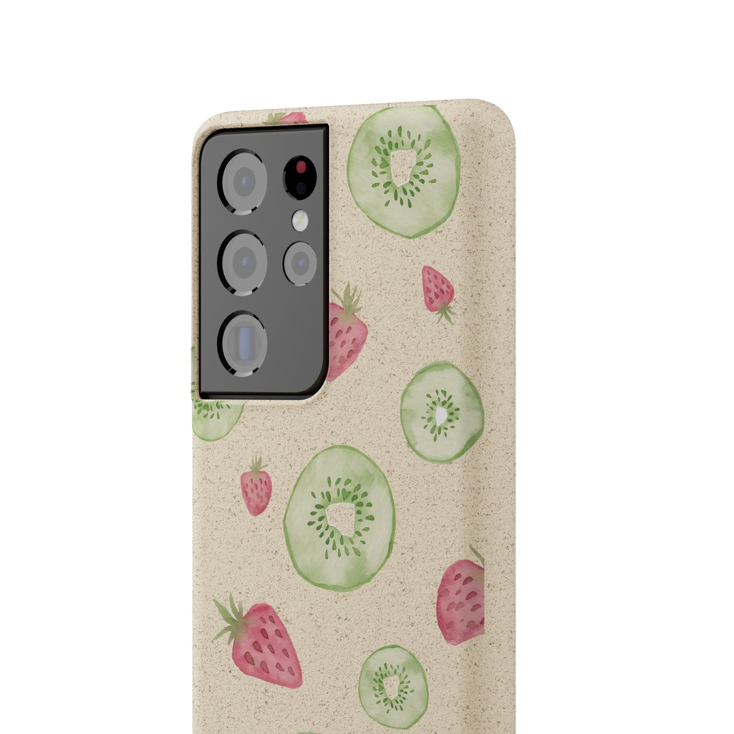 Strawberry Kiwi Biodegradable Phone Case - Watercolor Design by Ciera Sommer