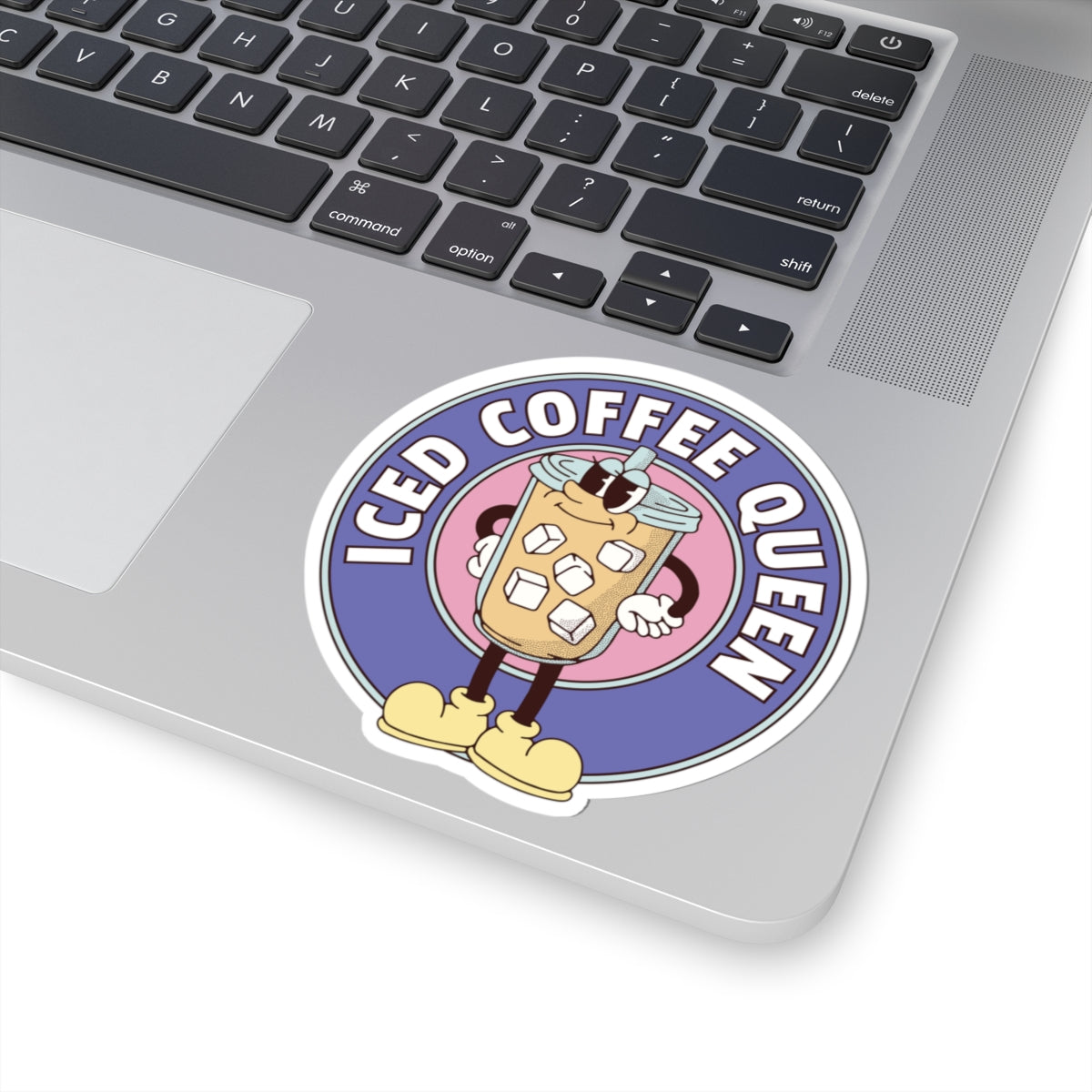 Iced Coffee Queen Kiss-Cut Sticker