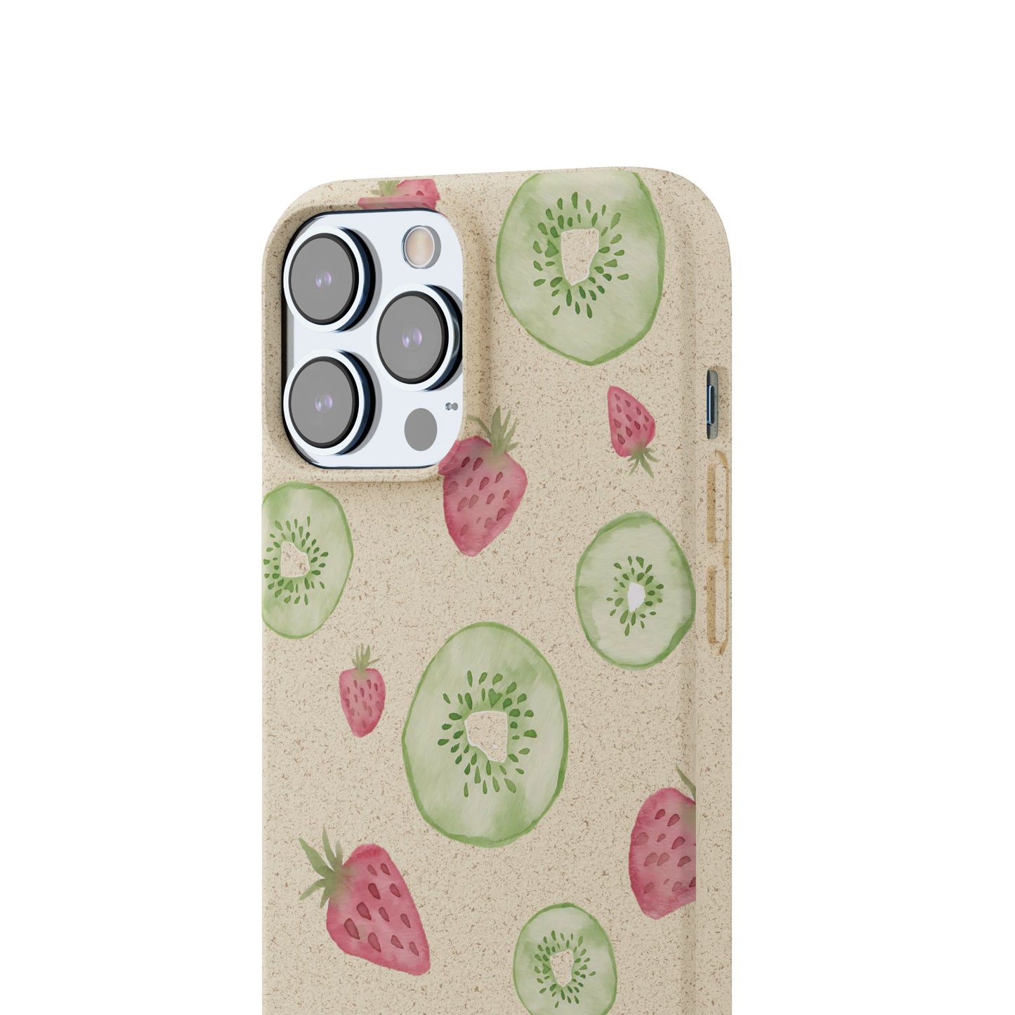 Strawberry Kiwi Biodegradable Phone Case - Watercolor Design by Ciera Sommer