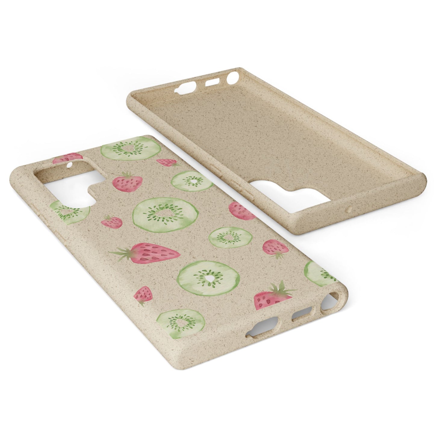 Strawberry Kiwi Biodegradable Phone Case - Watercolor Design by Ciera Sommer