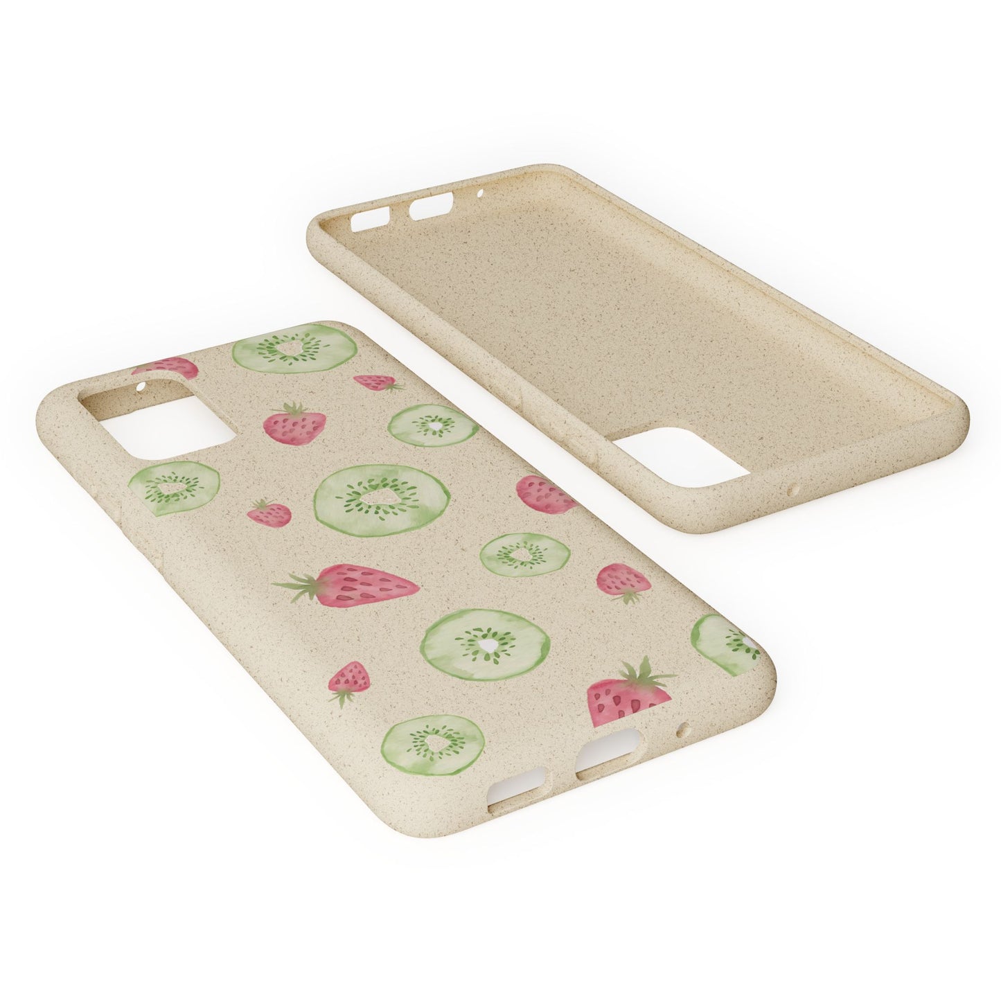 Strawberry Kiwi Biodegradable Phone Case - Watercolor Design by Ciera Sommer
