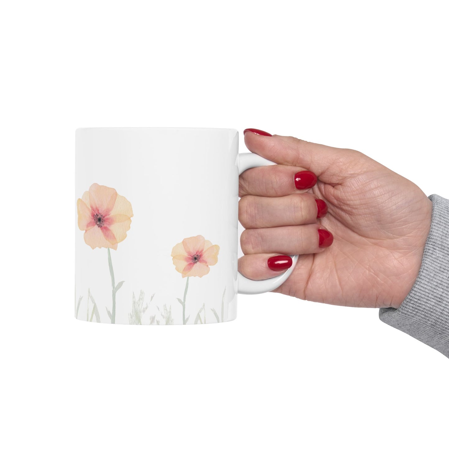Watercolor Golden Poppy Ceramic Mug - 11oz