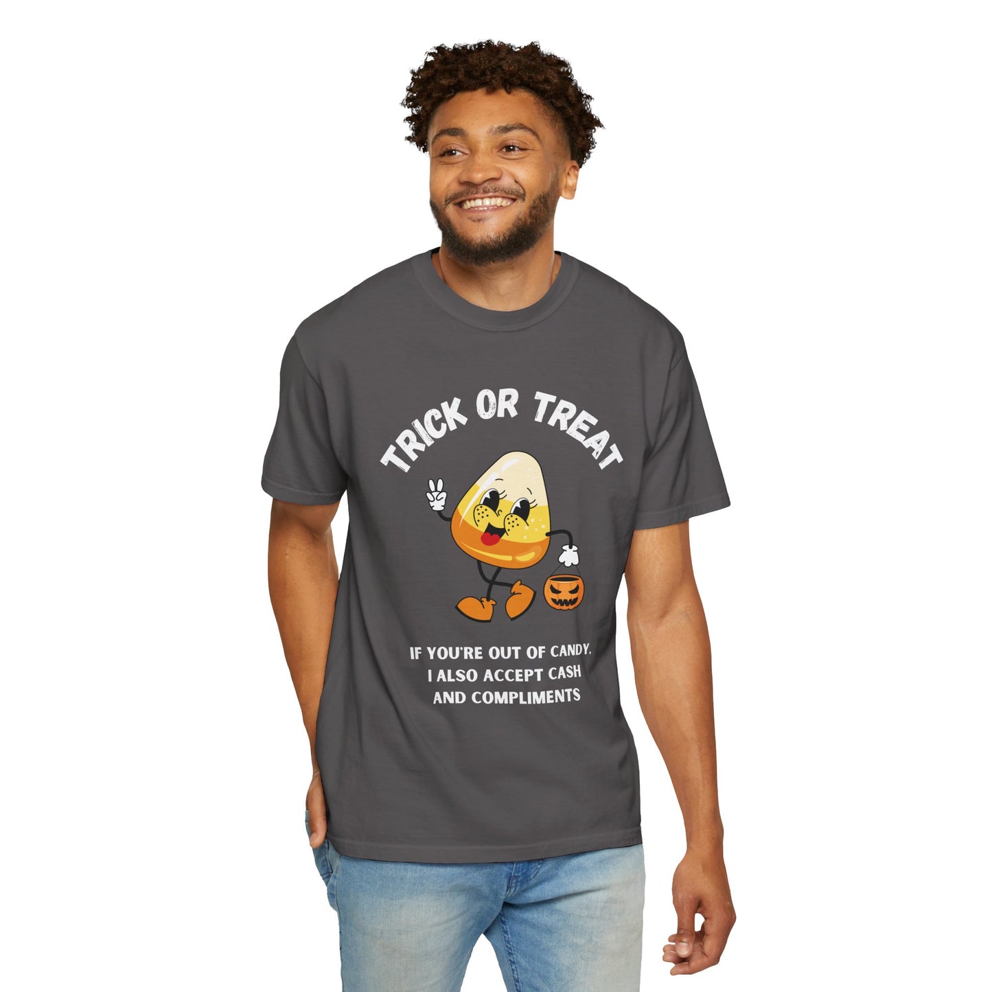 Halloween Humor T-Shirt, Fun Trick or Treat Shirt, Perfect for Fall Parties, Halloween Costume, Gift for Friends