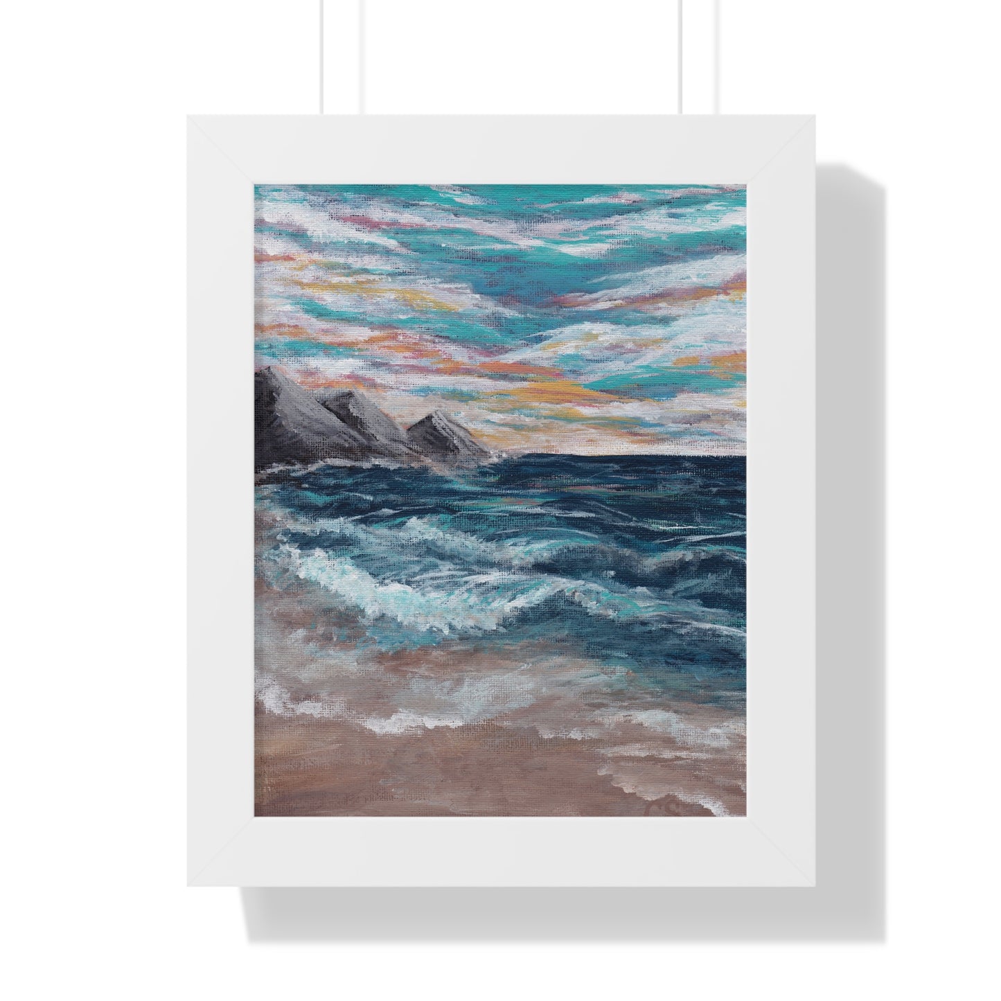 Beach Scene Framed Art Print