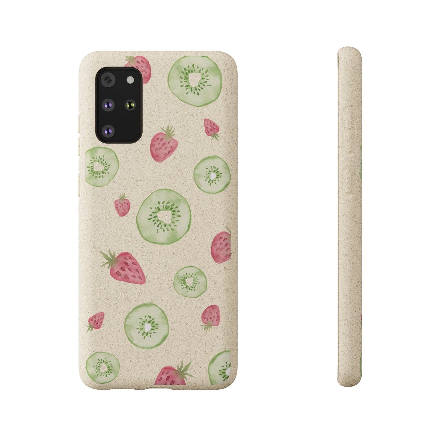 Strawberry Kiwi Biodegradable Phone Case - Watercolor Design by Ciera Sommer