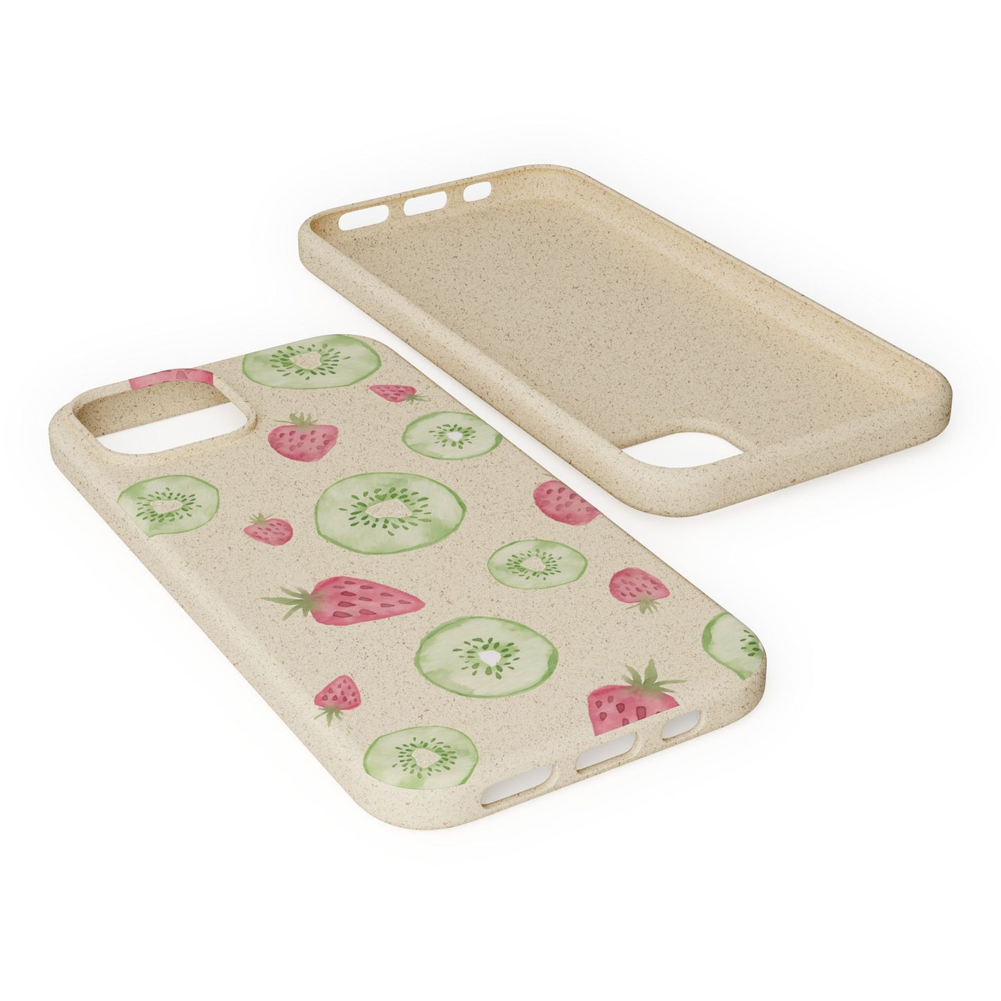 Strawberry Kiwi Biodegradable Phone Case - Watercolor Design by Ciera Sommer