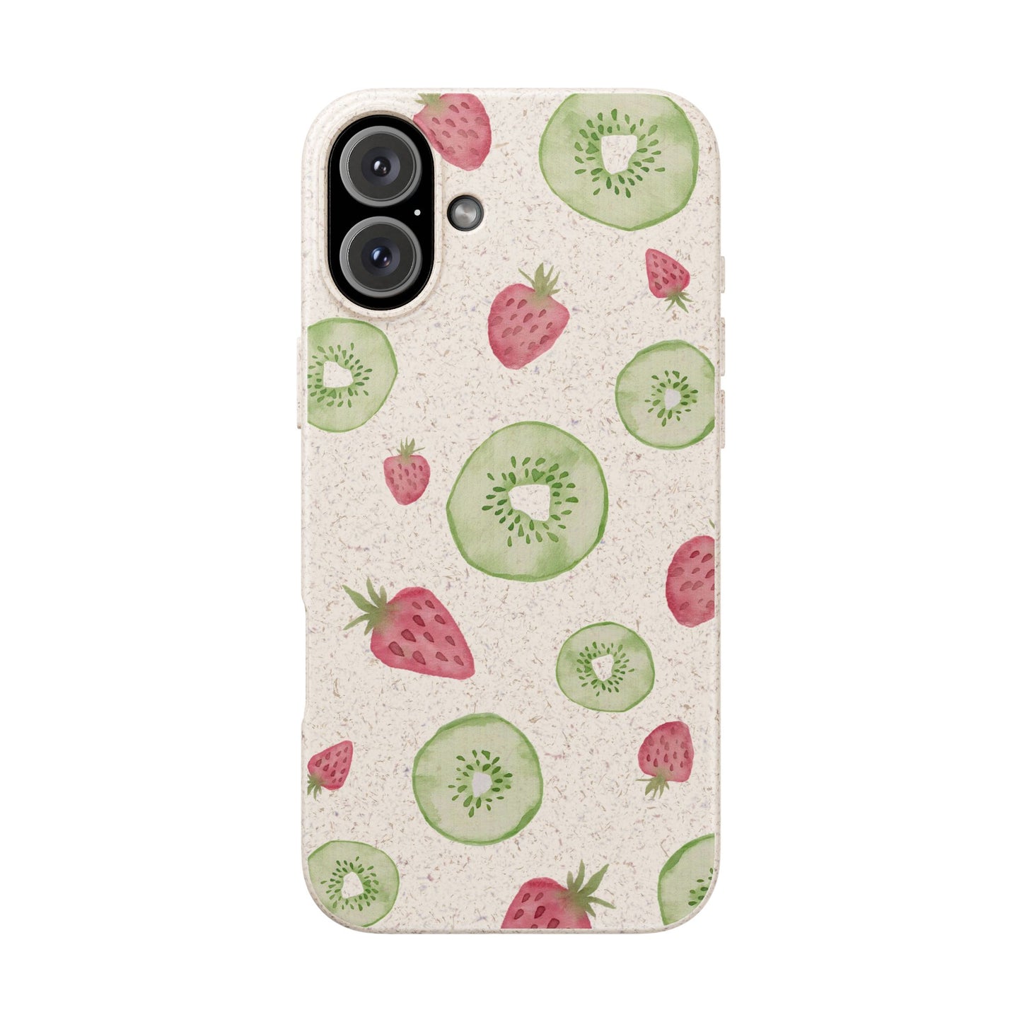Strawberry Kiwi Biodegradable Phone Case - Watercolor Design by Ciera Sommer