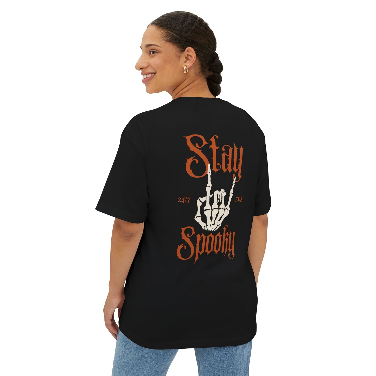 Stay Spooky Unisex Oversized Tee | Halloween Shirt, Casual Graphic Tee, Gift for Fans, Everyday Wear, Gothic Fashion