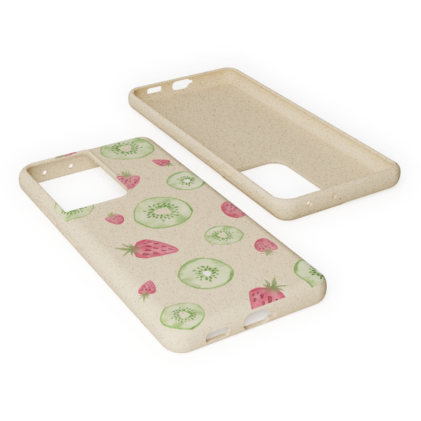 Strawberry Kiwi Biodegradable Phone Case - Watercolor Design by Ciera Sommer