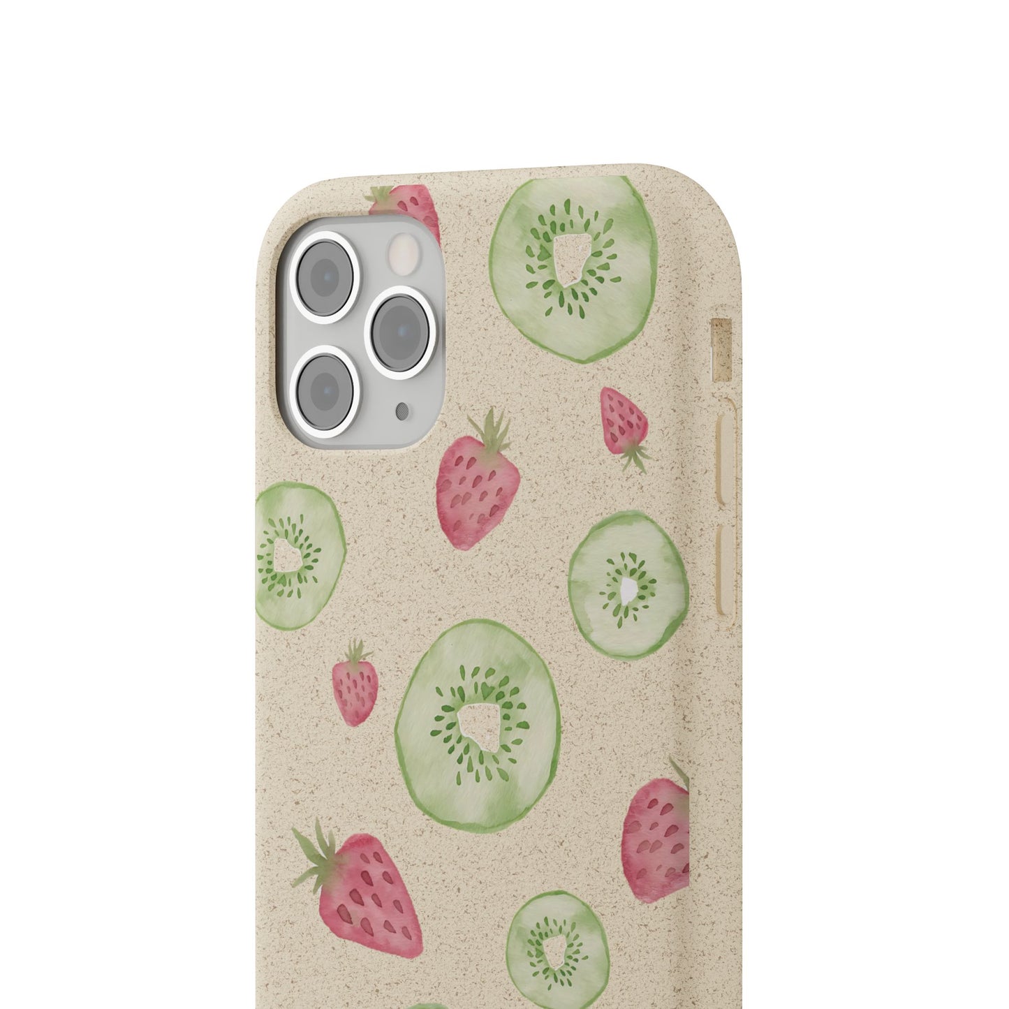 Strawberry Kiwi Biodegradable Phone Case - Watercolor Design by Ciera Sommer