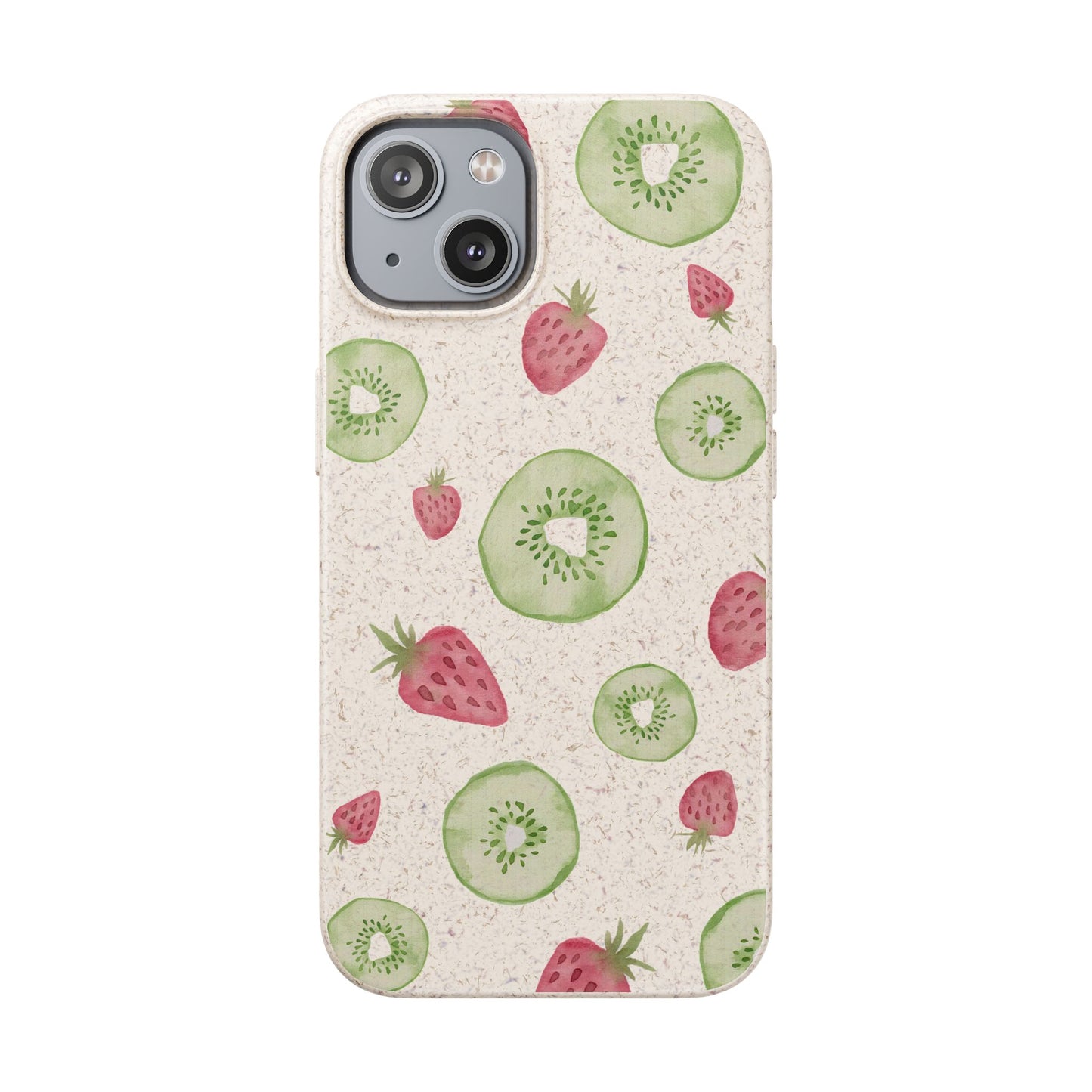 Strawberry Kiwi Biodegradable Phone Case - Watercolor Design by Ciera Sommer