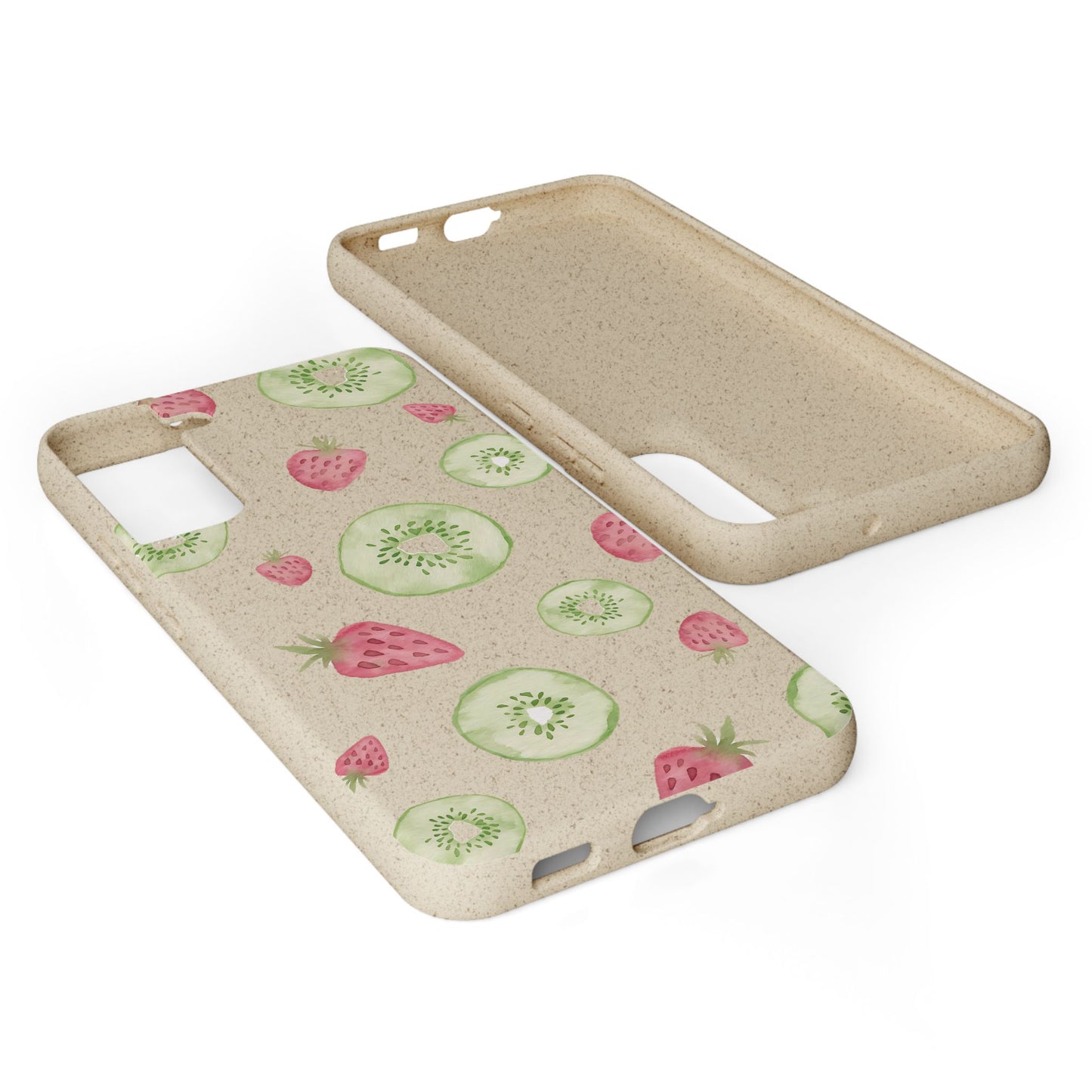 Strawberry Kiwi Biodegradable Phone Case - Watercolor Design by Ciera Sommer