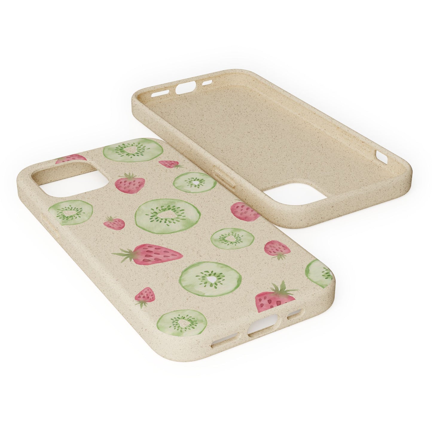 Strawberry Kiwi Biodegradable Phone Case - Watercolor Design by Ciera Sommer