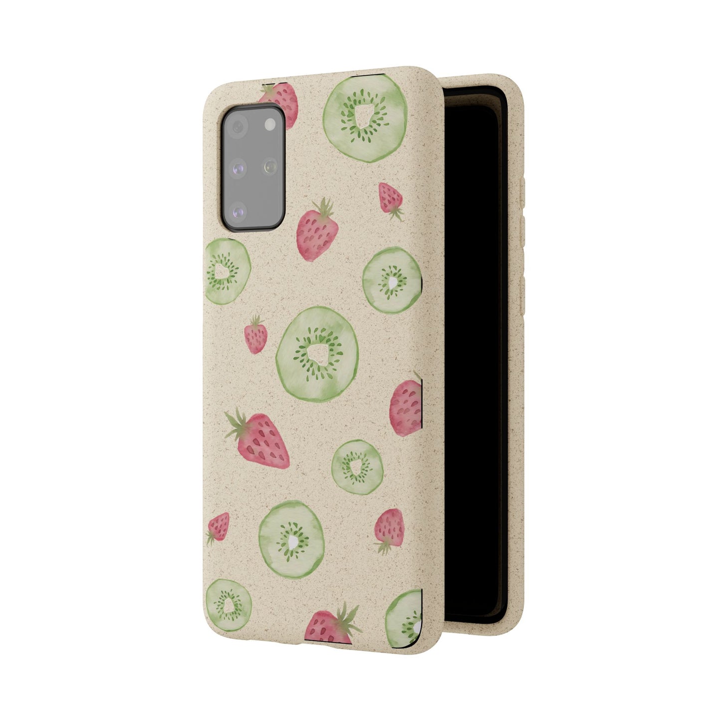 Strawberry Kiwi Biodegradable Phone Case - Watercolor Design by Ciera Sommer