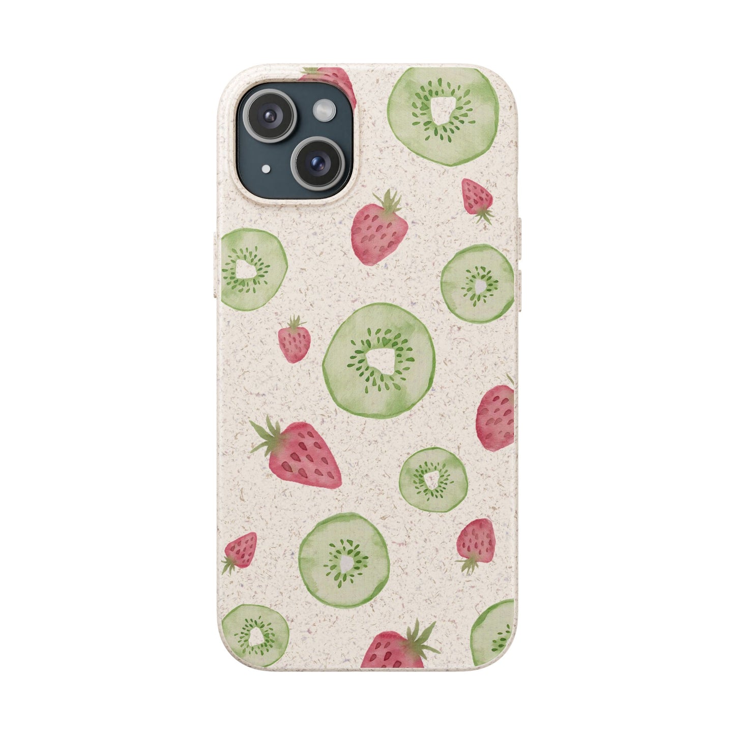 Strawberry Kiwi Biodegradable Phone Case - Watercolor Design by Ciera Sommer