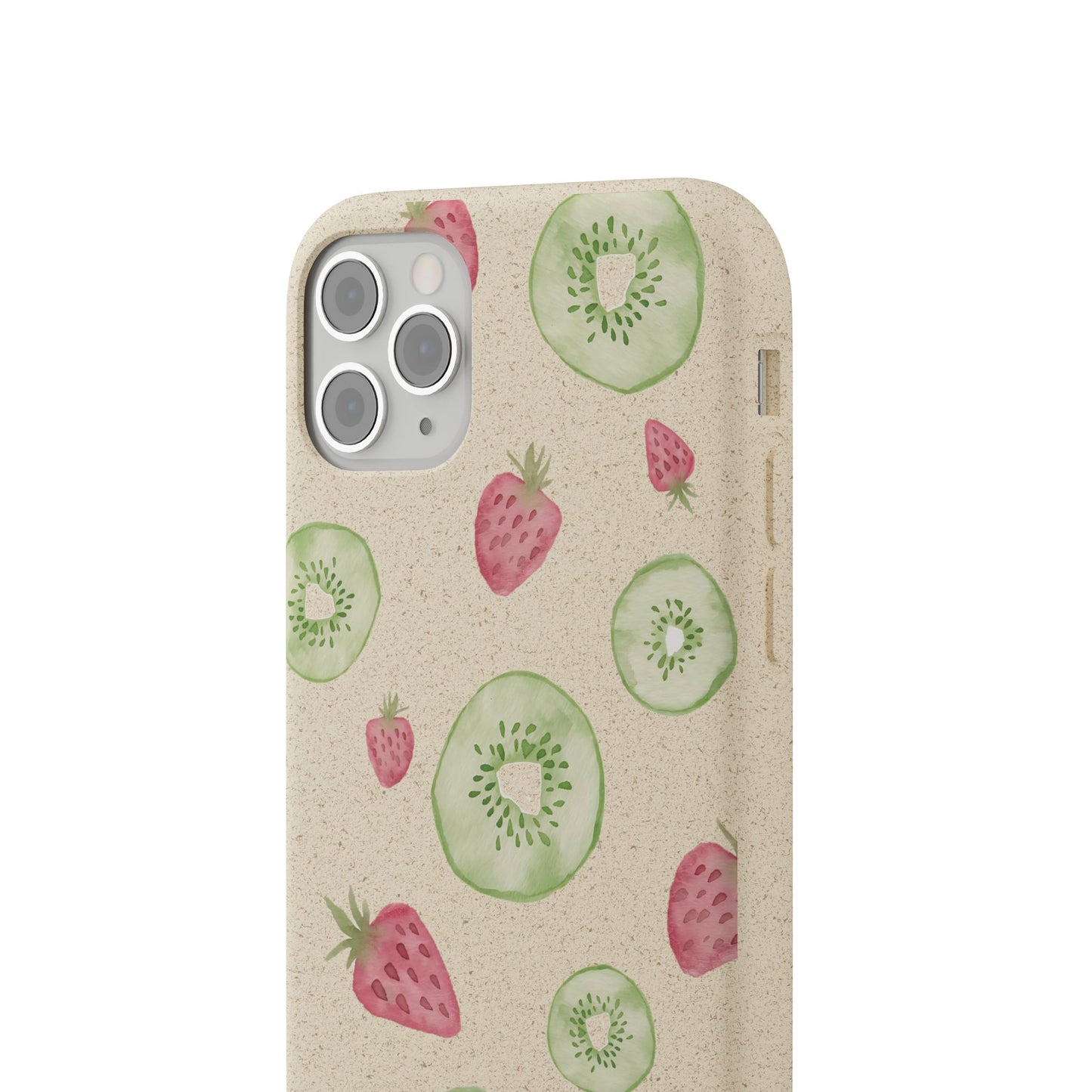 Strawberry Kiwi Biodegradable Phone Case - Watercolor Design by Ciera Sommer