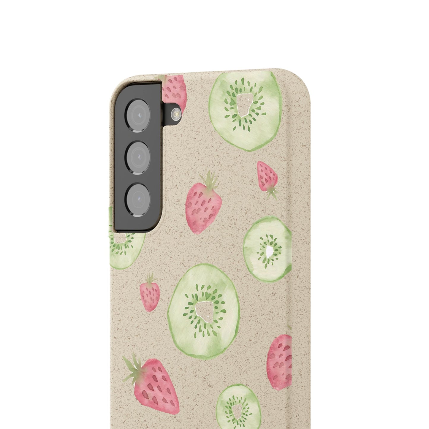 Strawberry Kiwi Biodegradable Phone Case - Watercolor Design by Ciera Sommer