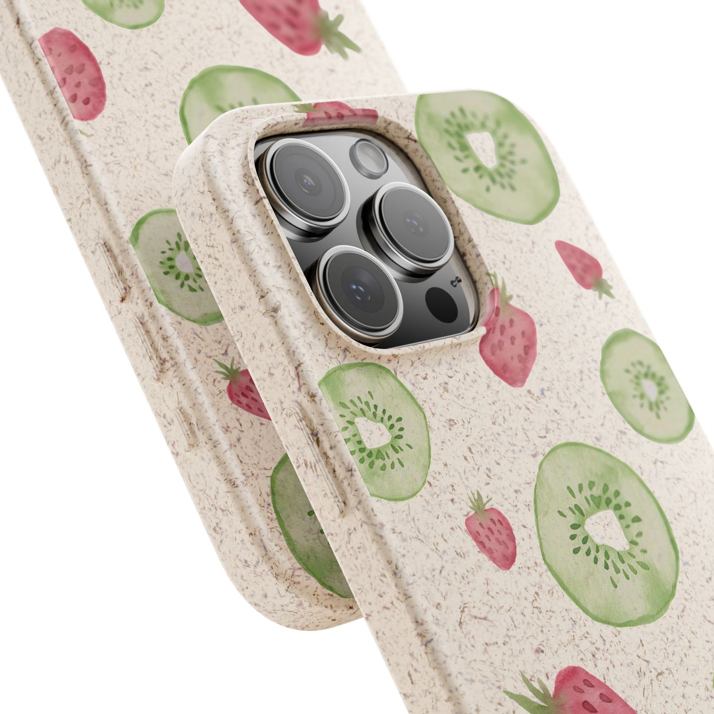 Strawberry Kiwi Biodegradable Phone Case - Watercolor Design by Ciera Sommer