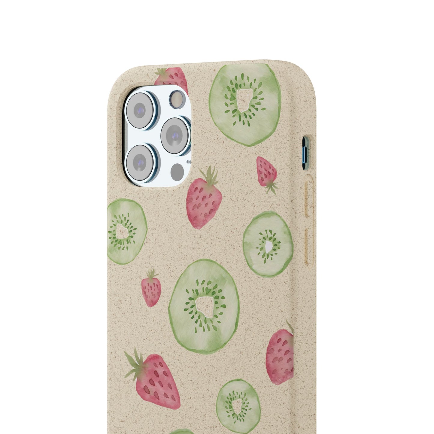Strawberry Kiwi Biodegradable Phone Case - Watercolor Design by Ciera Sommer