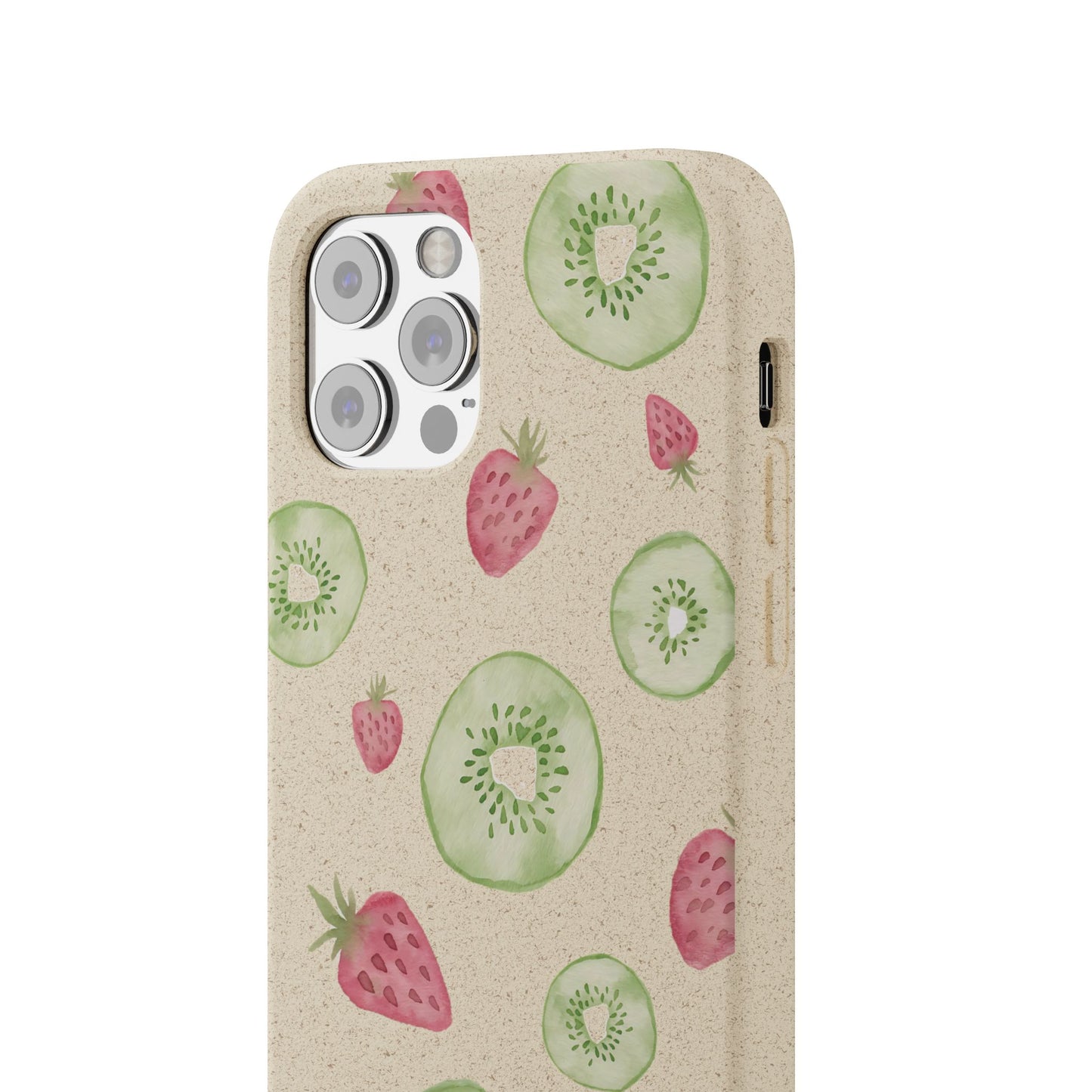 Strawberry Kiwi Biodegradable Phone Case - Watercolor Design by Ciera Sommer