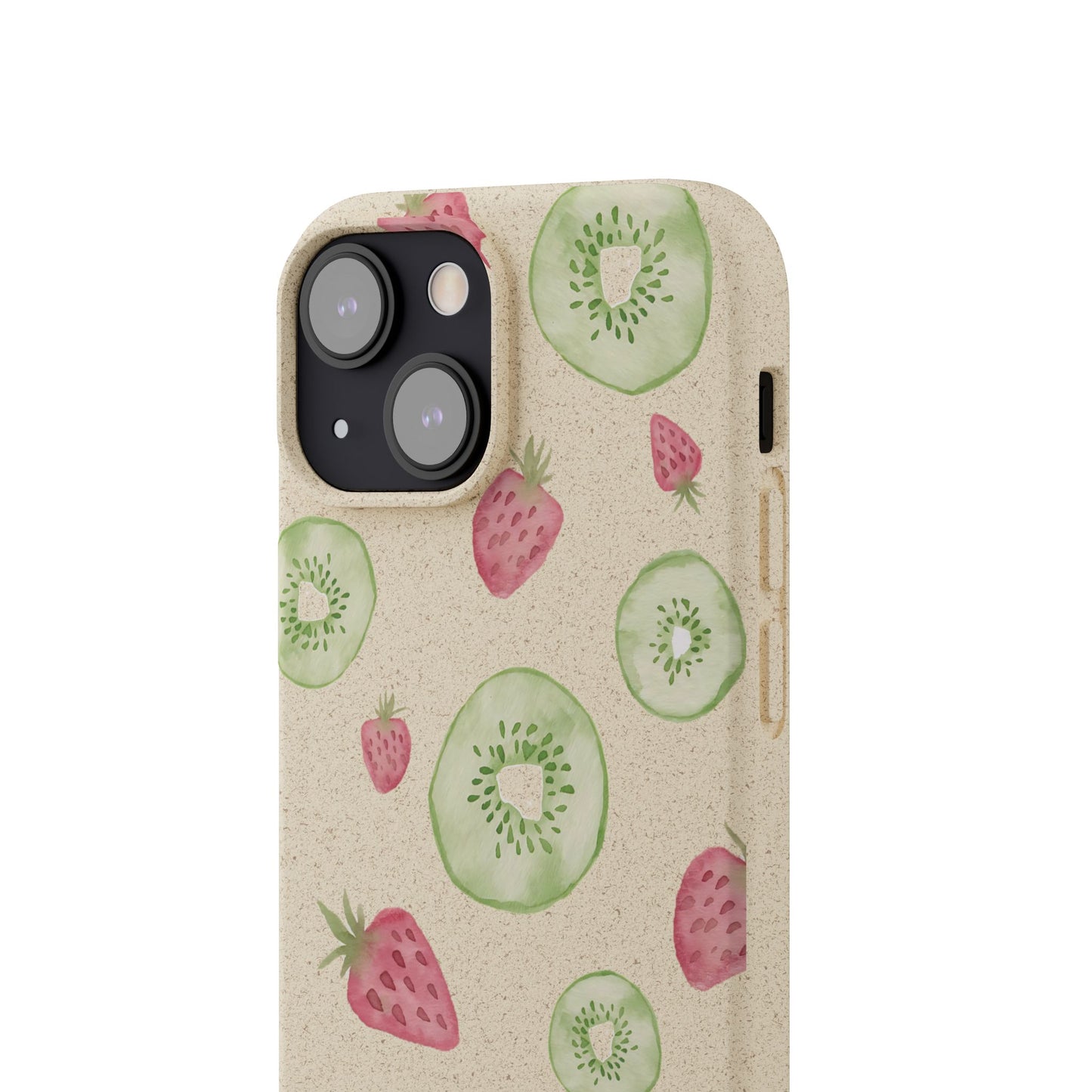 Strawberry Kiwi Biodegradable Phone Case - Watercolor Design by Ciera Sommer
