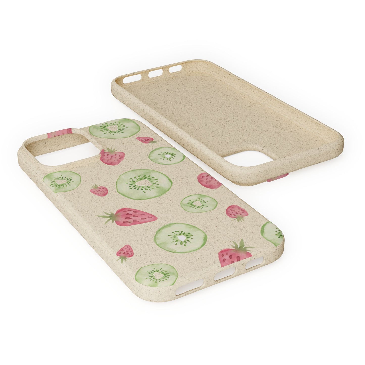 Strawberry Kiwi Biodegradable Phone Case - Watercolor Design by Ciera Sommer