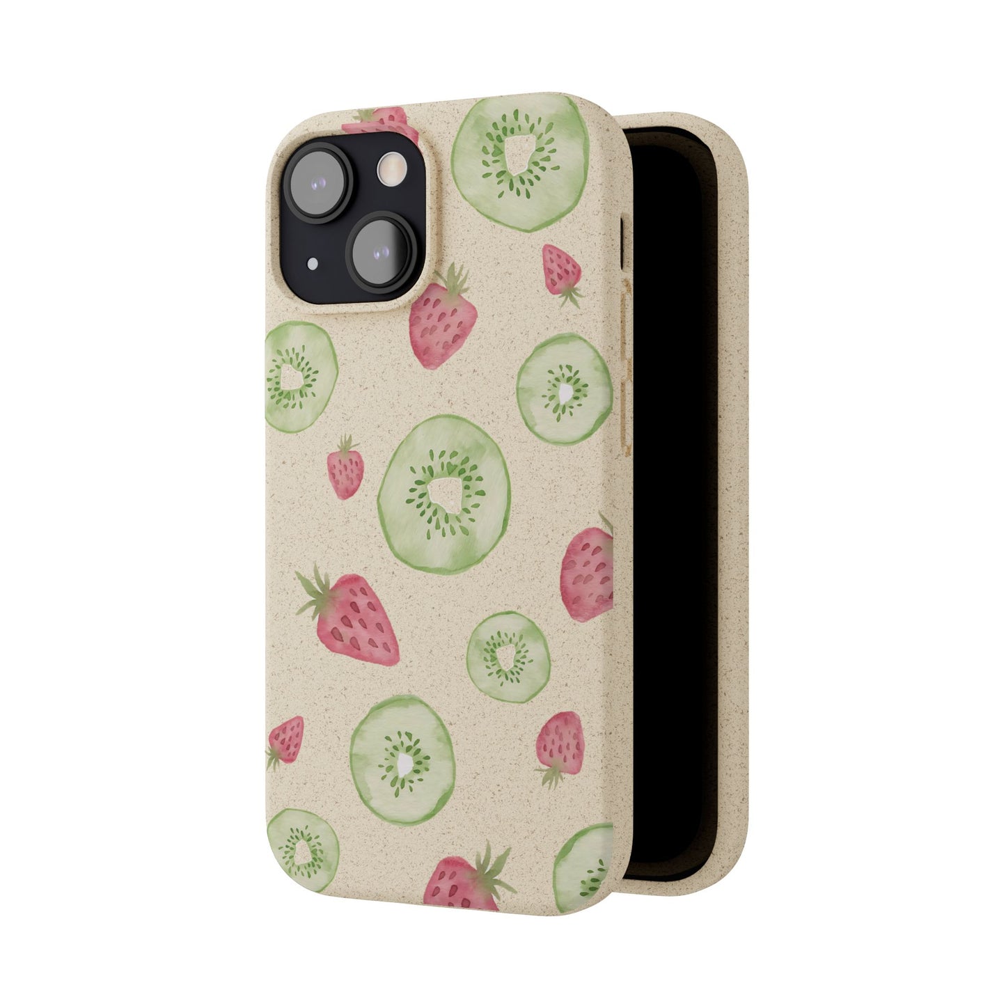 Strawberry Kiwi Biodegradable Phone Case - Watercolor Design by Ciera Sommer