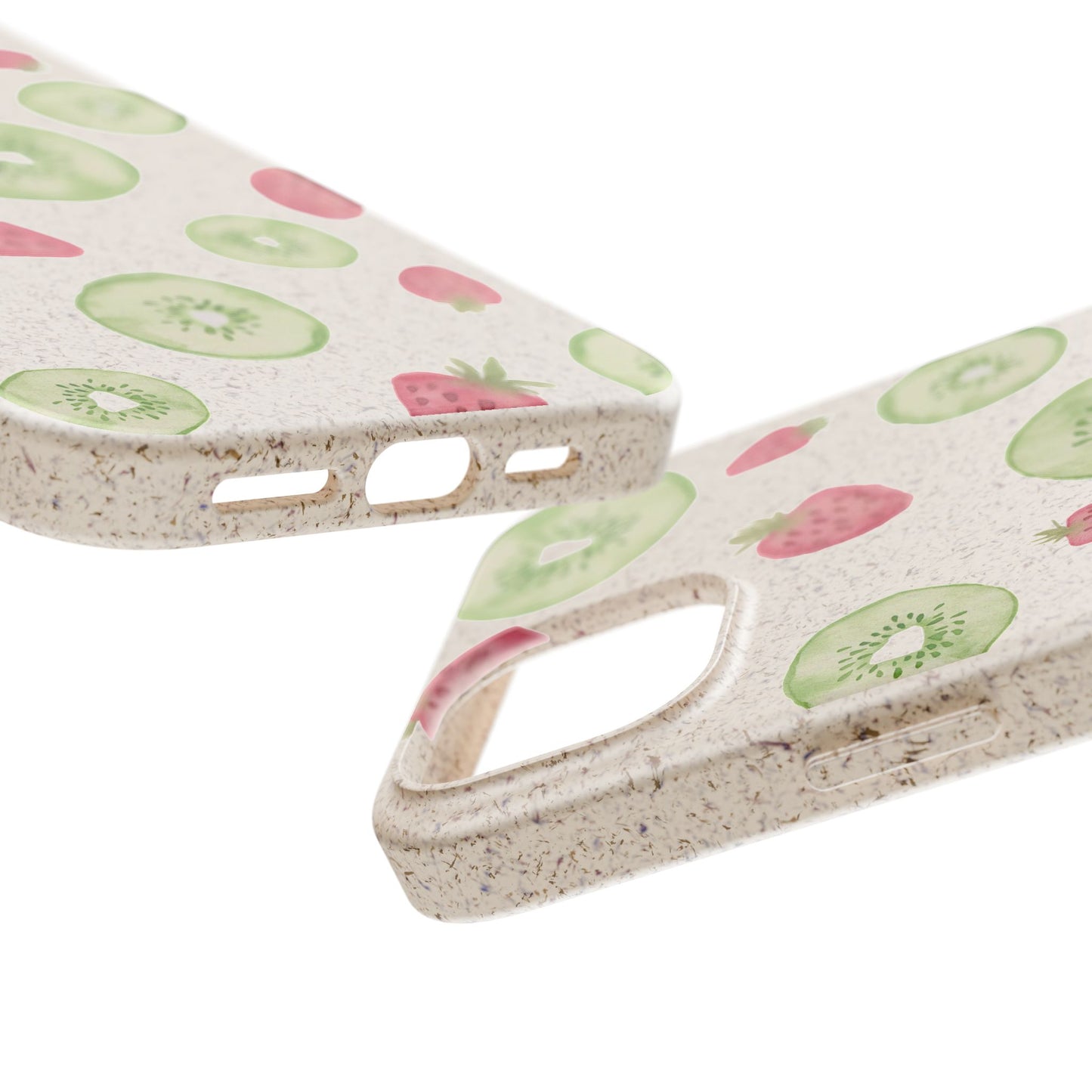 Strawberry Kiwi Biodegradable Phone Case - Watercolor Design by Ciera Sommer