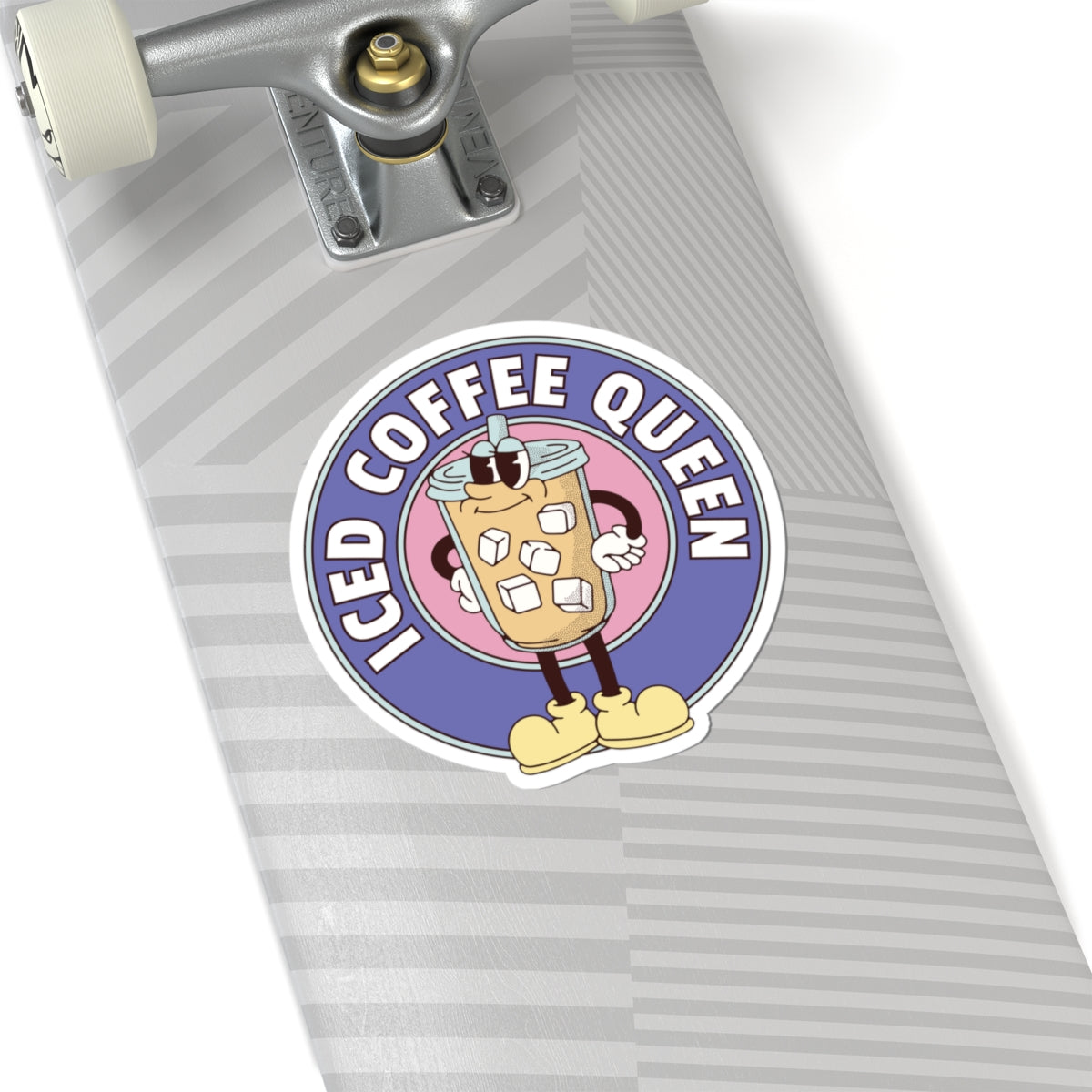 Iced Coffee Queen Kiss-Cut Sticker