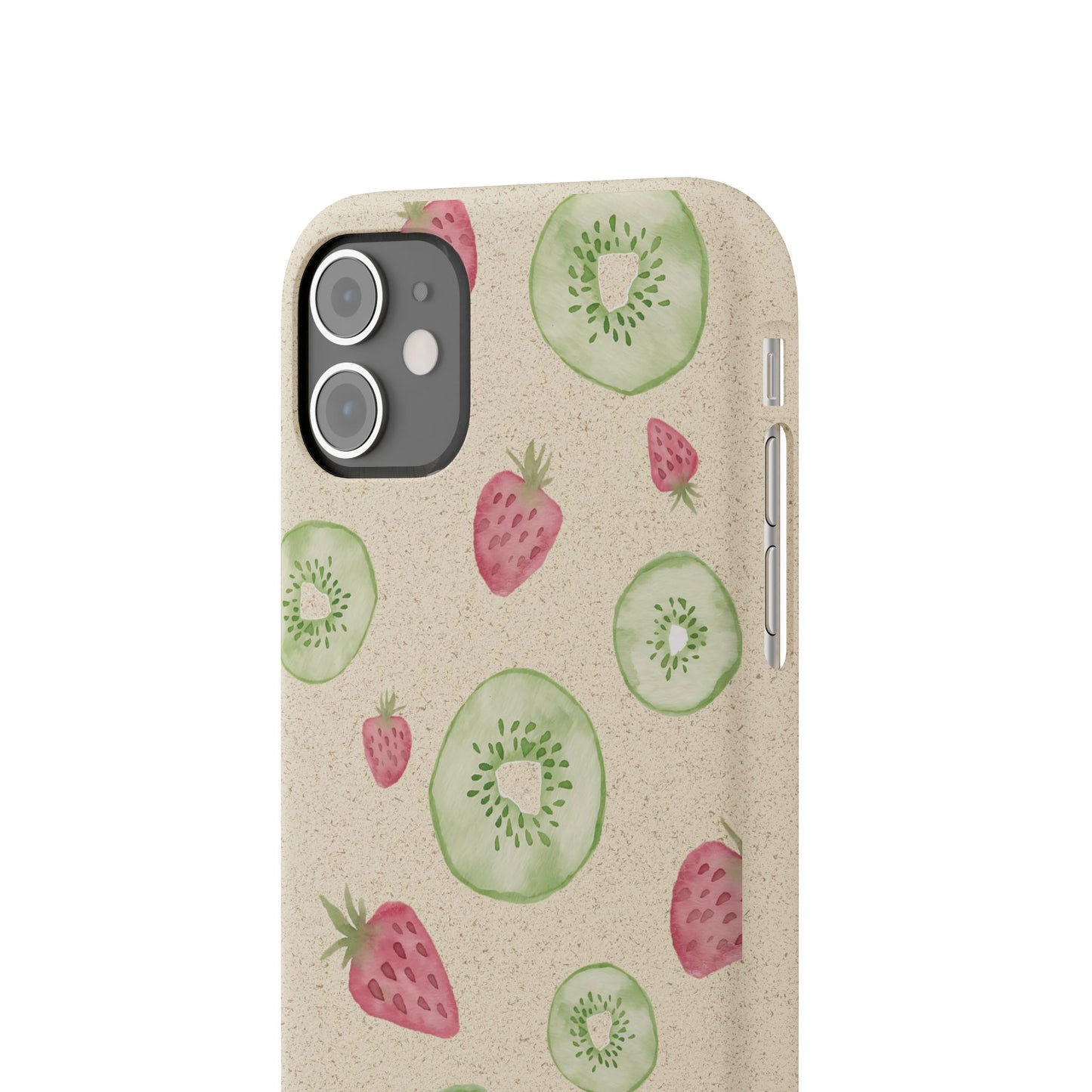 Strawberry Kiwi Biodegradable Phone Case - Watercolor Design by Ciera Sommer