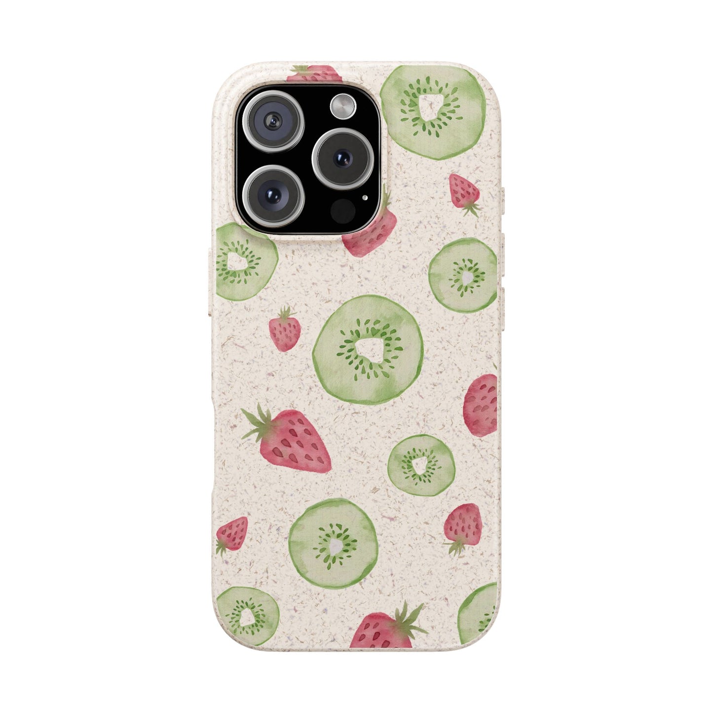 Strawberry Kiwi Biodegradable Phone Case - Watercolor Design by Ciera Sommer