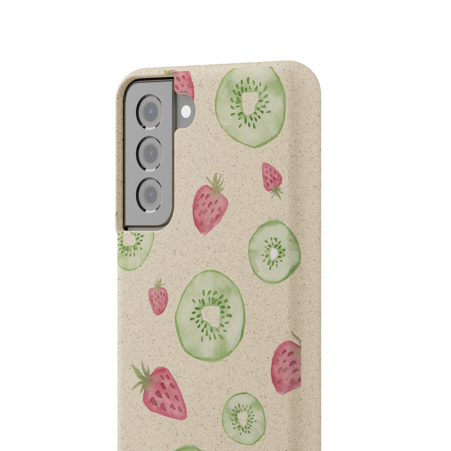 Strawberry Kiwi Biodegradable Phone Case - Watercolor Design by Ciera Sommer
