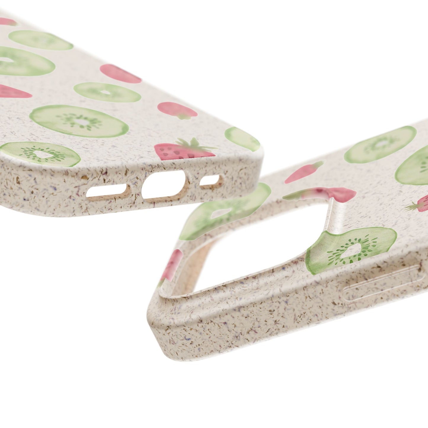 Strawberry Kiwi Biodegradable Phone Case - Watercolor Design by Ciera Sommer