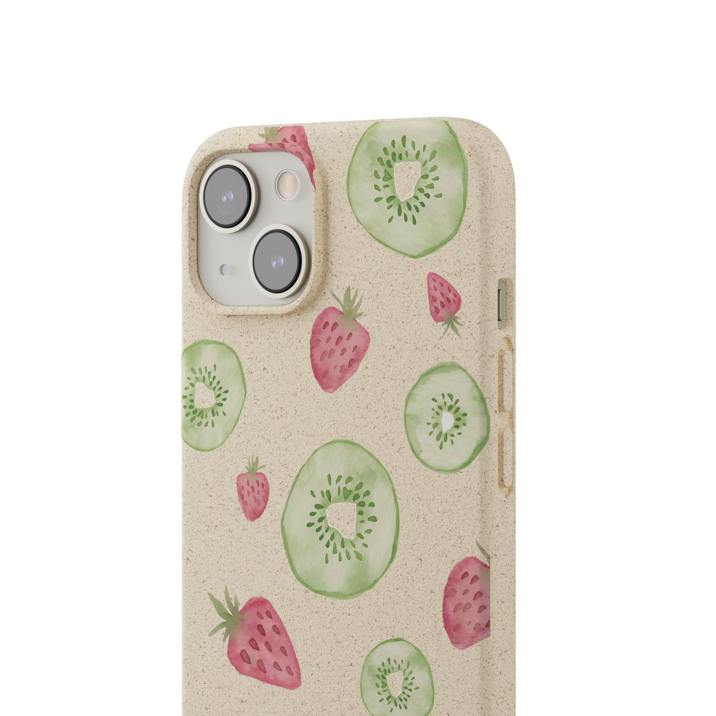 Strawberry Kiwi Biodegradable Phone Case - Watercolor Design by Ciera Sommer