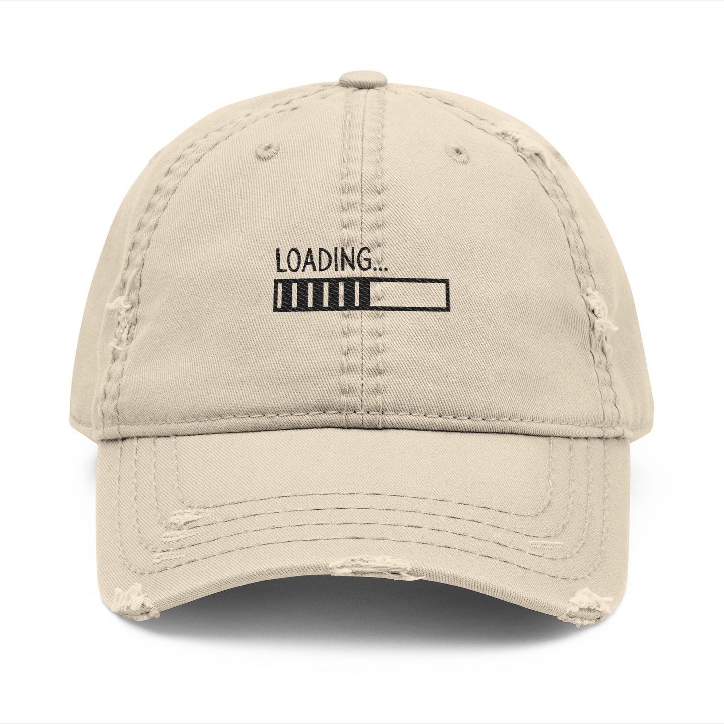 Embroidered Dad Hat - Funny Loading Bar Thoughts