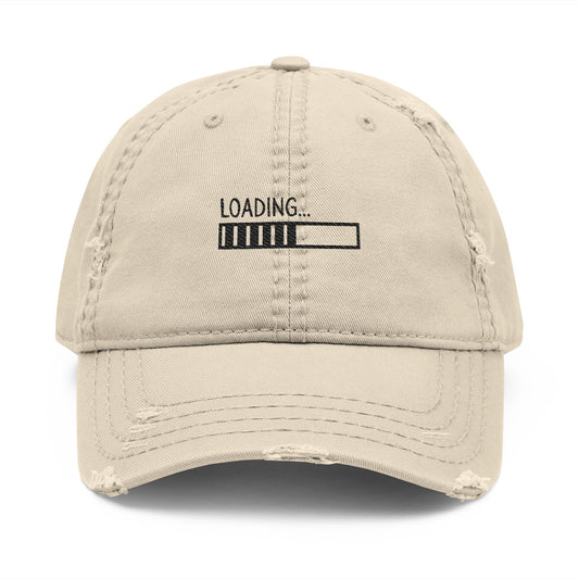 Embroidered Dad Hat - Funny Loading Bar Thoughts