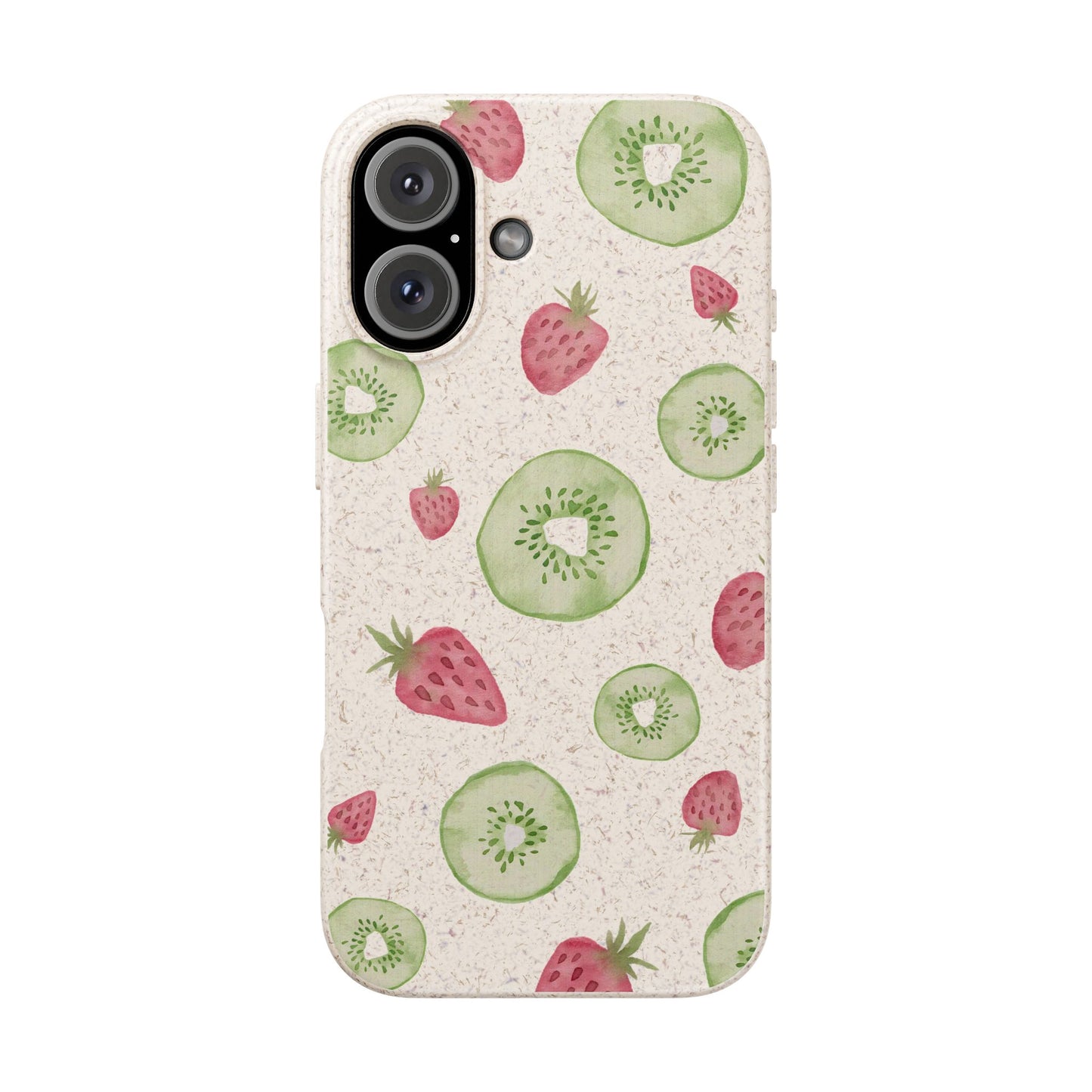 Strawberry Kiwi Biodegradable Phone Case - Watercolor Design by Ciera Sommer