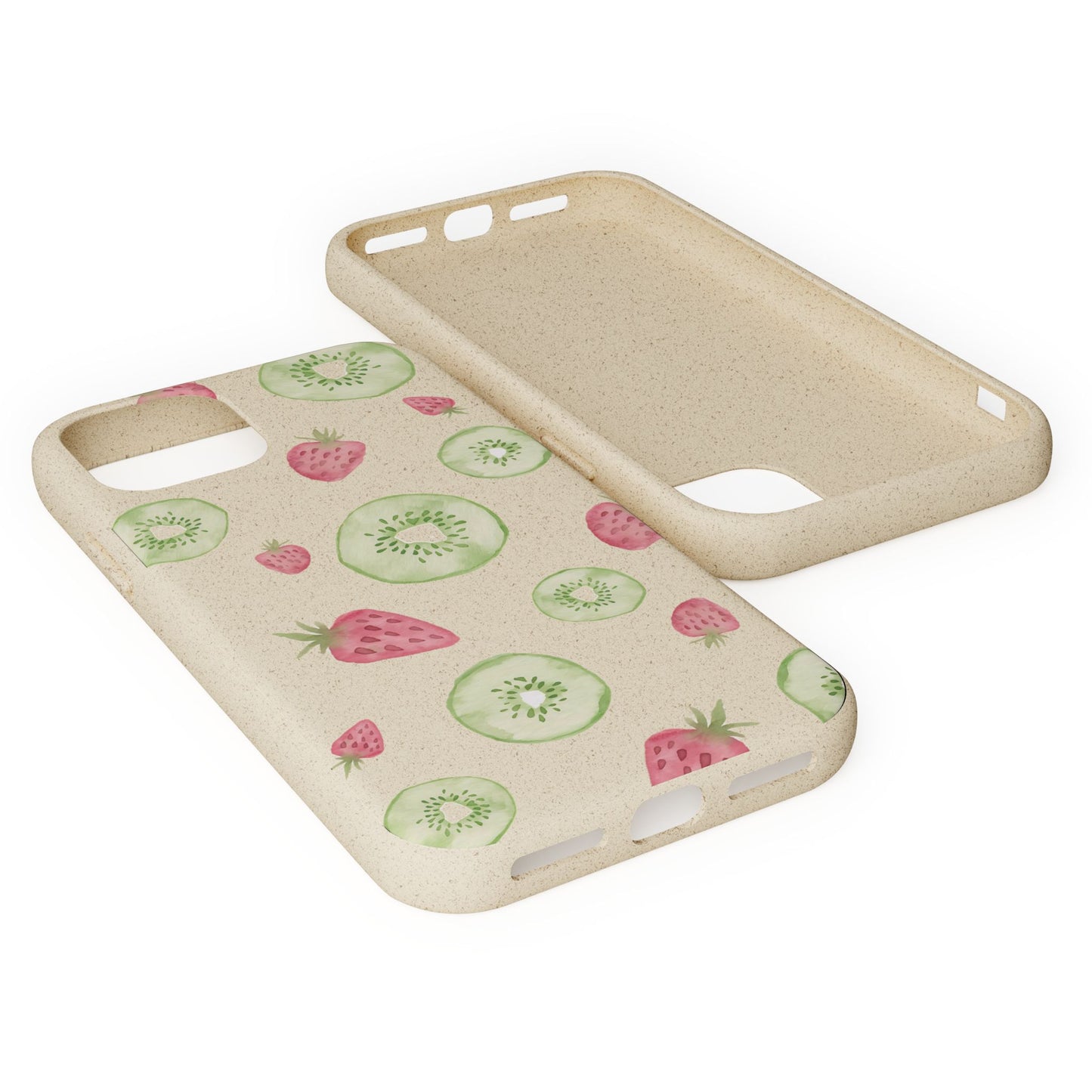 Strawberry Kiwi Biodegradable Phone Case - Watercolor Design by Ciera Sommer