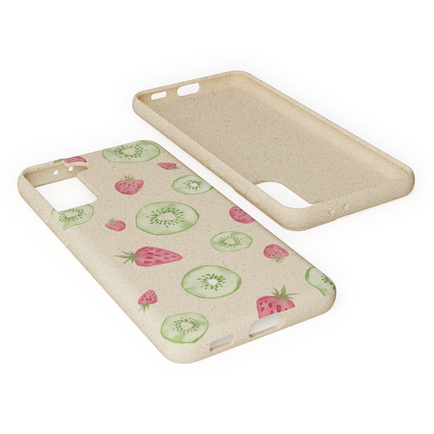 Strawberry Kiwi Biodegradable Phone Case - Watercolor Design by Ciera Sommer