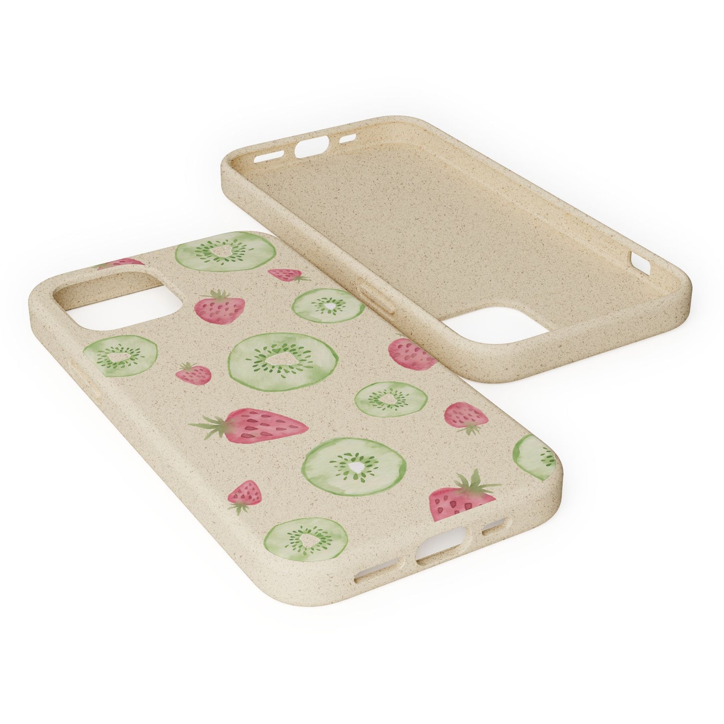 Strawberry Kiwi Biodegradable Phone Case - Watercolor Design by Ciera Sommer