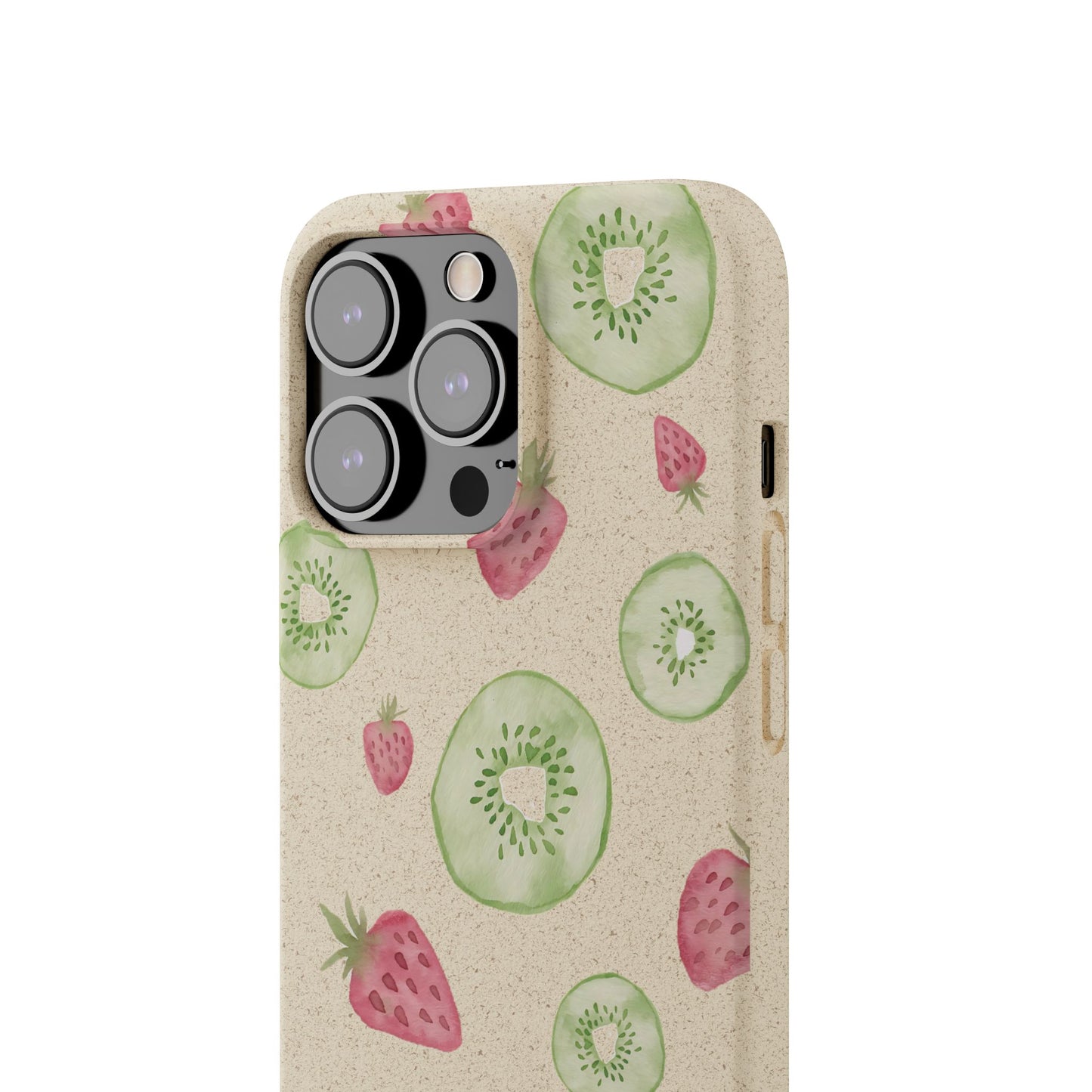 Strawberry Kiwi Biodegradable Phone Case - Watercolor Design by Ciera Sommer